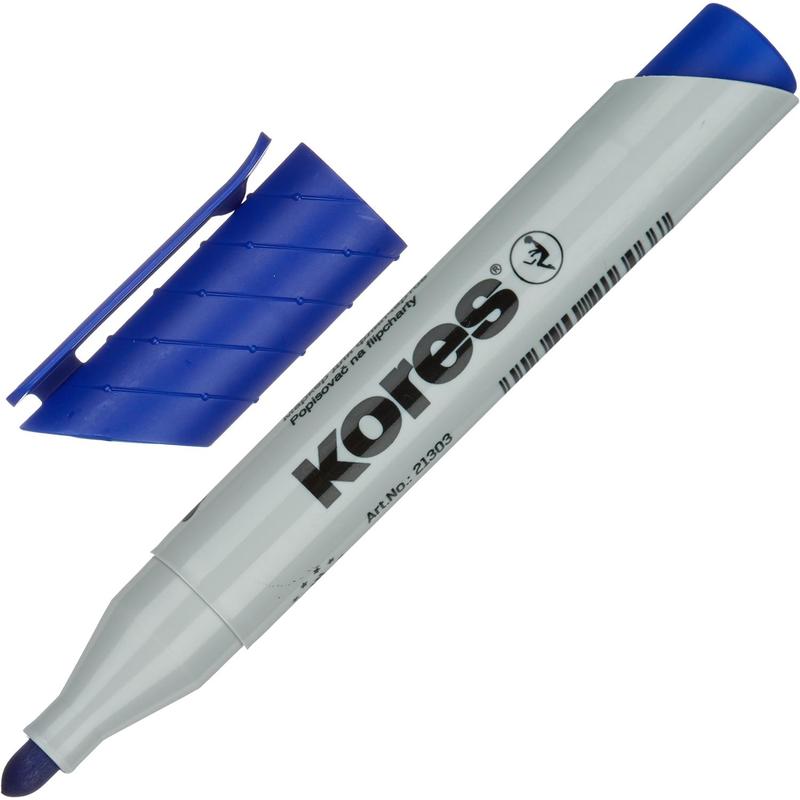 Маркер для флипчарта "KORES XF1", 1,5-3мм., синий — Абсолют