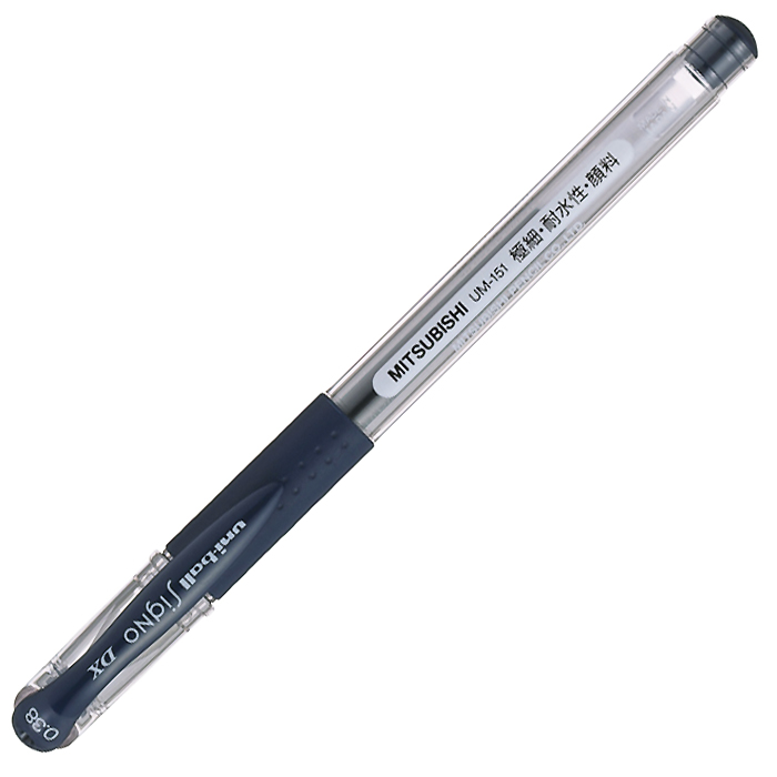 Ручка гелевая "Uni-Ball Signo DX",  0,38 мм, черная — Абсолют