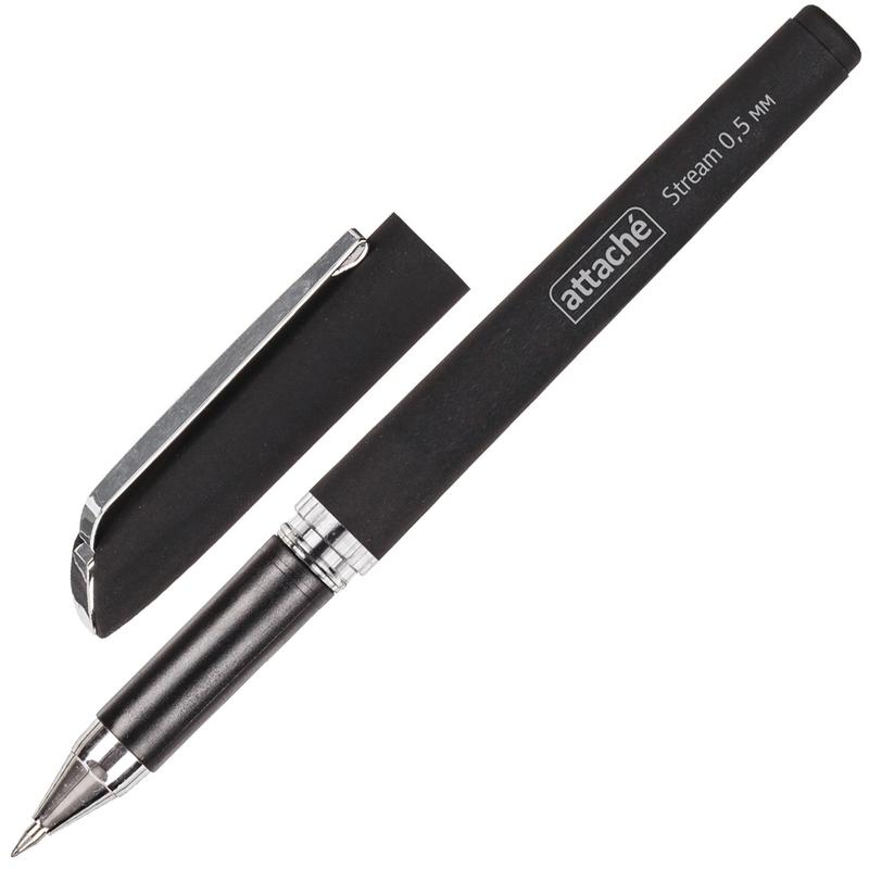 Ручка гелевая "Attache Stream", 0.5мм., черная — Абсолют