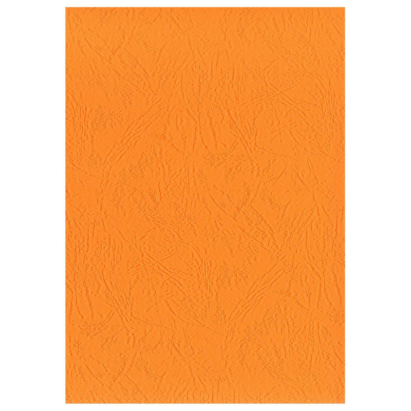 Обложкка для переплёта А4 картон, 230г/м2, "кожа" оранжевая — Абсолют