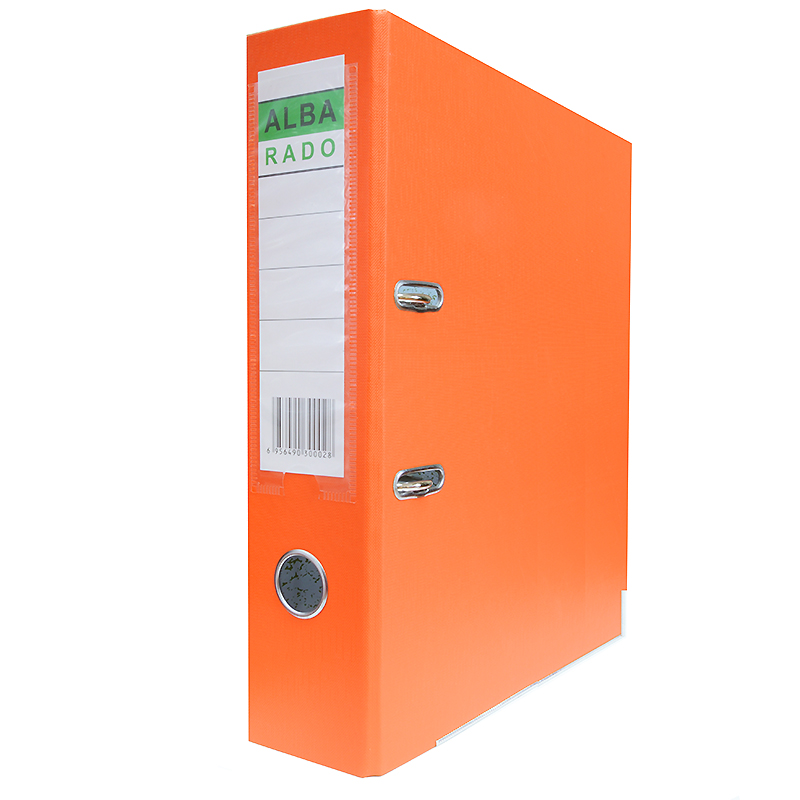 Папка-регистратор "ALBA RADO" 70мм., А4, PVC/PVC, оранжевый — Абсолют