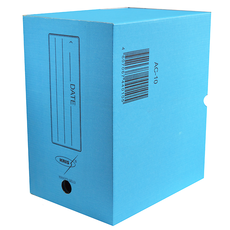 Короб архивный "KRIS", 200 мм, разборный, синий — Абсолют