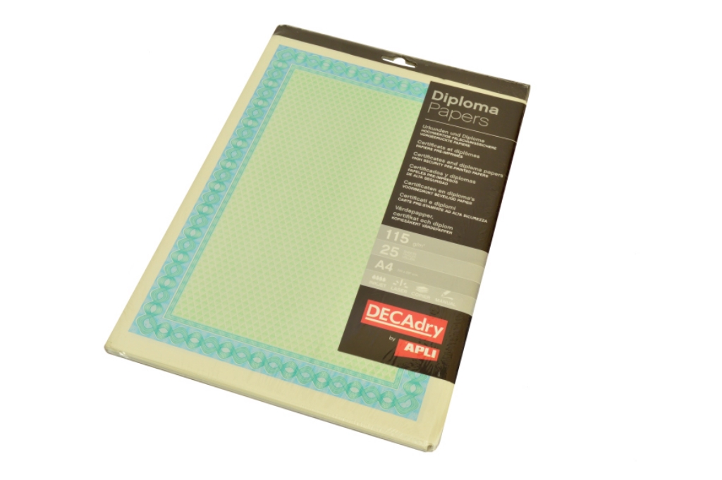 Бумага Decadry PC Paper Certific, синяя рамка, 25 листов — Абсолют