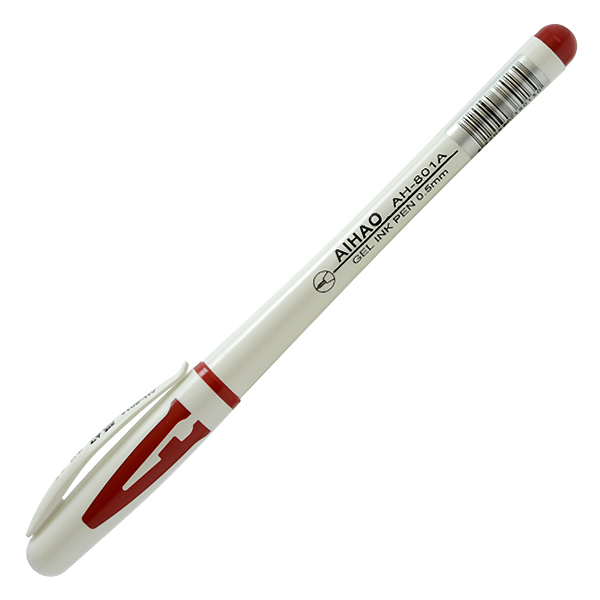 Ручка гелевая "AIHAO AH-801A", 0,5 мм, красная — Абсолют