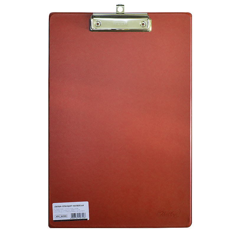 Папка-планшет Hatber, A4, с верхним прижимом, красная — Абсолют