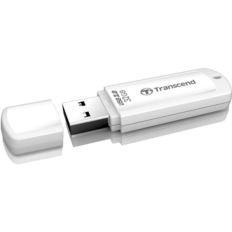 Память USB2.0 "Transcend JF 370" 32GB, белая   — Абсолют