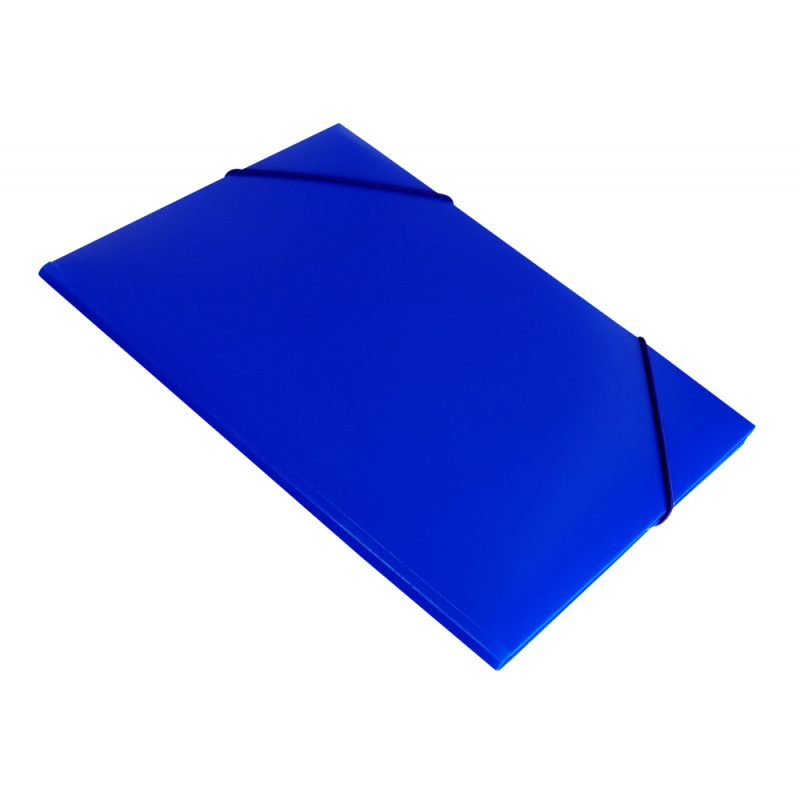 Папка на резинке Бюрократ, A4,  30 мм., синяя — Абсолют