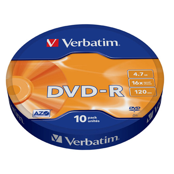 Диск DVD-R "Verbatim" Shrink 4.7Gb 16x  10 шт — Абсолют
