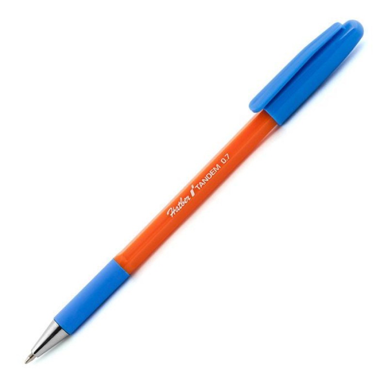 Ручка шариковая "Hatber Tandem" 0.7мм., грип, синяя — Абсолют