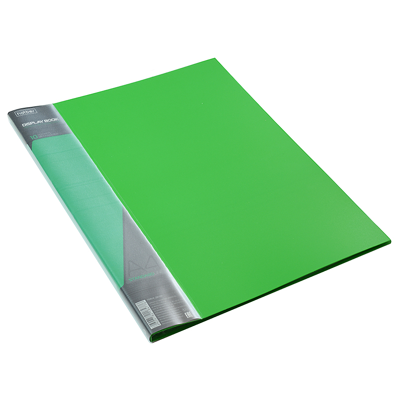 Папка на 10 файлов "Hatber Standard", A4, зеленая — Абсолют