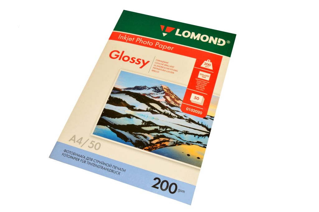 Фотобумага "Lomond" А4, глянцевая, 200 г/м2, 50 листов — Абсолют