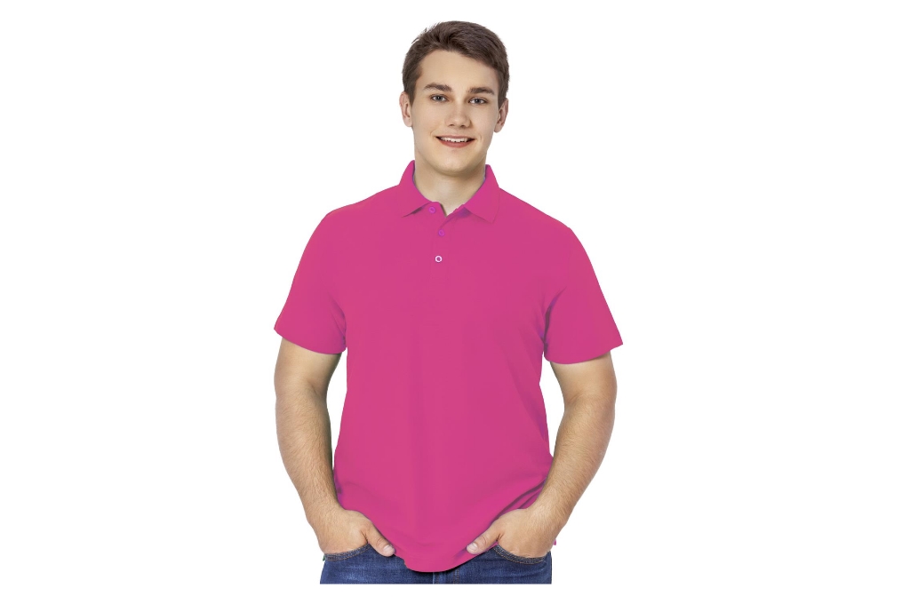 Рубашка-поло мужская "StanPremier", темно-розовая, размер M(48) — Абсолют